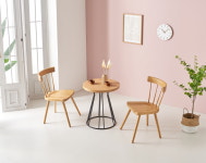 빈센트 타워(우드라운드A)_T89 600 테이블 오크/월넛 / MDF 철재 미조립 / 인테리어 카페 테이블 : 별헤는 방