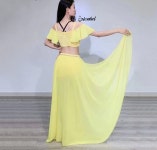 밸리댄스 오프숄더 슬리브 스커트 : 밸리사랑