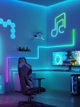 (해외배송)Ambient Smart Wall Light Bar / DIY RGB 튜닝 스틱바 / 인테리어 튜닝 RGB감성 / 블루투스 WIFI / 뮤작센서 연동 / 무선... 