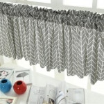 인테리어커튼액세서리 H5 목가적 인 짧은 반 창 커튼 격자 무늬 잎 로드 포 커튼액세서리 : 다은정