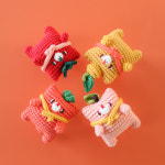 [코바늘 DIY] 로우캣 미니와 깜장토끼 코바늘 인형 뜨개 뜨개질 인형 뜨기 키트 패키지 : 바이브리