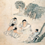 명화액자 l 김홍도 고누 놀이 인테리어 그림 캔버스 거실 명작 한국화 액자 : 태시스템