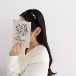 얇은 벨벳 보석 블랙 헤어밴드 머리띠 : PATTERN