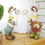 카페 매장 인테리어 소품 가든농장 오리 2종 세트 (대) : 글라스캐빈