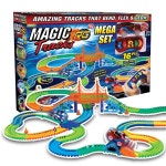 매직트랙 메가세트 R/C레이서 터보RC 자동차 미니카 레일카 트랙 장난감 자동차레일 야광 : 아이비젼토이