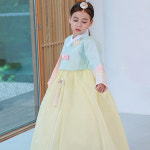 여아 고급 전통 한복 두나랑 유아 어린이집 블루 설빔 : 이레맘의옷장