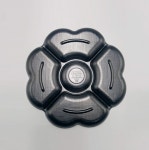 블랙매트 멜라민 칸막이찬기(5개) 나눔찬기 5칸접시 칸막이접시 : 남문종합주방