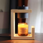 선물 생일 집들이 데이트 분위기 캔들워머 캔들아로마 캔들 워머 램프-모던 솔리드 우드 시간 조절 가능 용융 왁스 램프, 홈 향수 선물 : 파도-몰