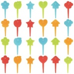 5PCS 스러운 식물 태그 정원 두꺼운 플라스틱 웃는 얼굴 레이블 보육 마커 스테이크 방 : 서현9 영우