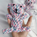 애완 동물 개를위한 MZHQ 1 pc 밧줄 장난감 슈퍼 소프트 베어 모양 코튼 : 가로수-1