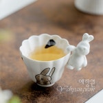 [다도 경덕진 다기] 예향원 핸드메이드 해피 은토끼 도자기 찻잔 C-5237 : 예향원
