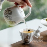 [다도 경덕진 다기] 예향원 핸드메이드 해피 은토끼 도자기 찻잔 C-5237 : 예향원