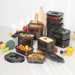 완벽한 밀폐 블랙락 에디션 밀폐용기 480ml 4P 색베임 없는 반찬통, 전자레인지 가능 직장인 도시락통 추천 블랙락 에디션 세트 모음전... 