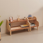 HYR68A 395 원목 고무나무 책꽂이 낮은 2단 책장 : 히트가구