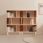 HYR70B 원목발 고무나무 3단 책장 우측 : 히트가구