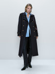 56674251 마시모두띠 아우터 Massimodutti Trench coat with gold-toned buttons 6715/611 : 하이블랙 HIBLACK