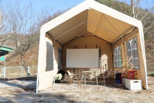 천막 텐트 3X3 롤업형 농막 차고지 포장마차 창고 장박 차고지 가제보 주차 자바라 행사 : 나가자 달구지캠핑