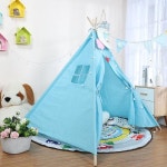 TP텐트 1.35m 큰 어린이 텐트 Wigwam 휴대용 인도 Tipi 실내 아기 놀이터 Foldable 작은 집 Teepee 룸 장식 : 돈비트레이딩