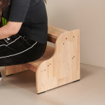 HYR62G 원목 고무나무 낮은 스툴 사다리 : 히트가구