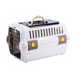 (S-inure) 강아지 고양이 더블게이트 펫 케리어 Small 이동장 (화이트) : 개취앤냥아취
