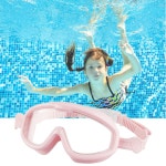 뷰 노패킹 수경  어린이용 야외 수영 고글 김서림 방지 UV 보호 안경 조절식 풀 프레임 와이드 새지 않는 : 라보리잡화