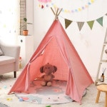 TP텐트 1.35M 휴대용 코튼 홈 Tipi 접이식 실내 아기 텐트 장난감 천막 원래 삼각형 인도 어린이 Wigwam 선물 게임 : 돈비트레이딩