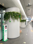 서울역 공항철도 역사내 플랜테리어 스칸디아모스 레터링 인조나무 플랜트박스 갈란드 : 씨즐링 스튜디오