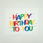 생일파티용품 레인보우 생일축하 현수막 : 해피제이니