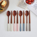 이디프 어린이 수저세트 나무 수저 젓가락 세트 : 이디프