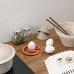 콤마 실리콘 다용도 냄비 받침 에그 트레이 : 흥도많은고양이