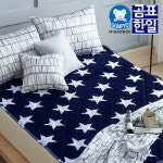 B 곰표한일 무자계 극세사 블루스타 소형 전기요 1인용 전기매트 자취생 : 우성 컴퍼니