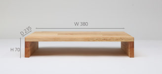 원목 듀얼 컴퓨터 모니터 받침대 1단 미니 데스크 선반 고무나무 국산완제품 주문제작가능 : 더그루몰