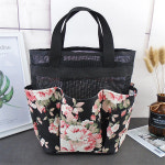 플라워 메쉬 목욕가방 대 물빠짐좋은 망사백 수영가방 : 조디스토어