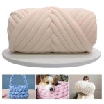 핸드다잉얀 자이언트얀 지이언트얀 1KG Cotton DIY Giant Wool Bulky Chunky Yarns Super Soft Washable Knitting for Arm... 