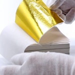 시트지 아트 공예 디자인 종이 시트 실용적인 순수 반짝이 골드 실버 로즈 리프 금박 DIY 파티 장식 100 개 : 브랜드뉴샵
