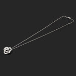 [중고명품 미스터문] Chanel(샤넬) J2580 18K 화이트 골드 다이아 FIL DE CAMÉLIA 스몰 까멜리아 네크리스 목걸이 [중고명품매입]... 