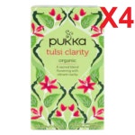 달곰푸카 | [영국발송] 4팩 푸카 허브 오가닉 툴시 클라리텐스 티백 20pcs Pukka Organic Tulsi Clarity 4 X 20pcs : 윌리엄상회