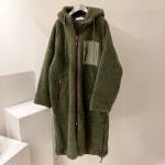 [J0739] 데일리수잔 오버핏 뽀글이 후드 롱 자켓 : 수잔클로젯