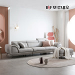 BIF보루네오 디에르 아비오 천연통가죽 4인 소파+스툴 : 신세계라이브쇼핑