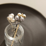 제이로렌 진주 세송이 큐빅 실핀 : 제이로렌