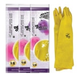 명진 황고무장갑 9호 10호 12호 노랑 고무장갑 : 서준산업안전