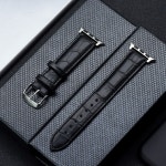 가죽 시계줄 교체 스트랩  Apple 시계 iWatch 시리즈 8/7/SE/6/5/4/3/2 42mm 38mm 44mm 40mm 45mm 41mm 브라운/블랙 : 라보리잡화