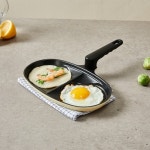 [모던하우스] 한끼쿡 브런치 2구 에그팬 인덕션겸용 옐로우 / CK0223011 : 2001 중계점 모던하우스