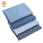 패턴 원단 수입 스타 도트 패턴 데님 원단 100% 코튼 여름 얇은 바느질 스커트, 셔츠, 바지, 청바지 천으로 절반 야드 : 텐텐 패밀리