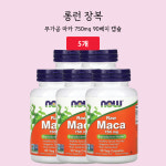 롱런장복 나우푸드 무가공 마카 750mg 90베지 캡슐 5개 : 올어라운드케어