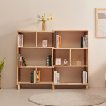 HYR66B 원목 삼나무 확장 3단 책꽂이 원목발 : 히트가구