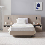 슬림 헤드 슈퍼 싱글 사이즈 인테리어 저상형 1인용 아이방 원룸 높은 와이드 평상형 원목 우드 나무 깔판 프레임 오크 화이트 침대 프레임 SS... 