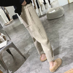 베이지 밴딩 울 겨울팬츠 배기핏 : 쁨쁨주의