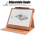 호환  10.3인치 Onyx BOOX Note Air 2/BOOX Air2 Plus ePaper E 잉크 태블릿용 스탠드 케이스 - 핸드 스트랩 및 자동 잠자기/깨우기 포함... 