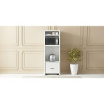 모던 2컬러 이동식 바퀴서랍 주방 렌지대 수납장 57cm / 전기밥솥 받침대 전자렌즈 : 자르파라